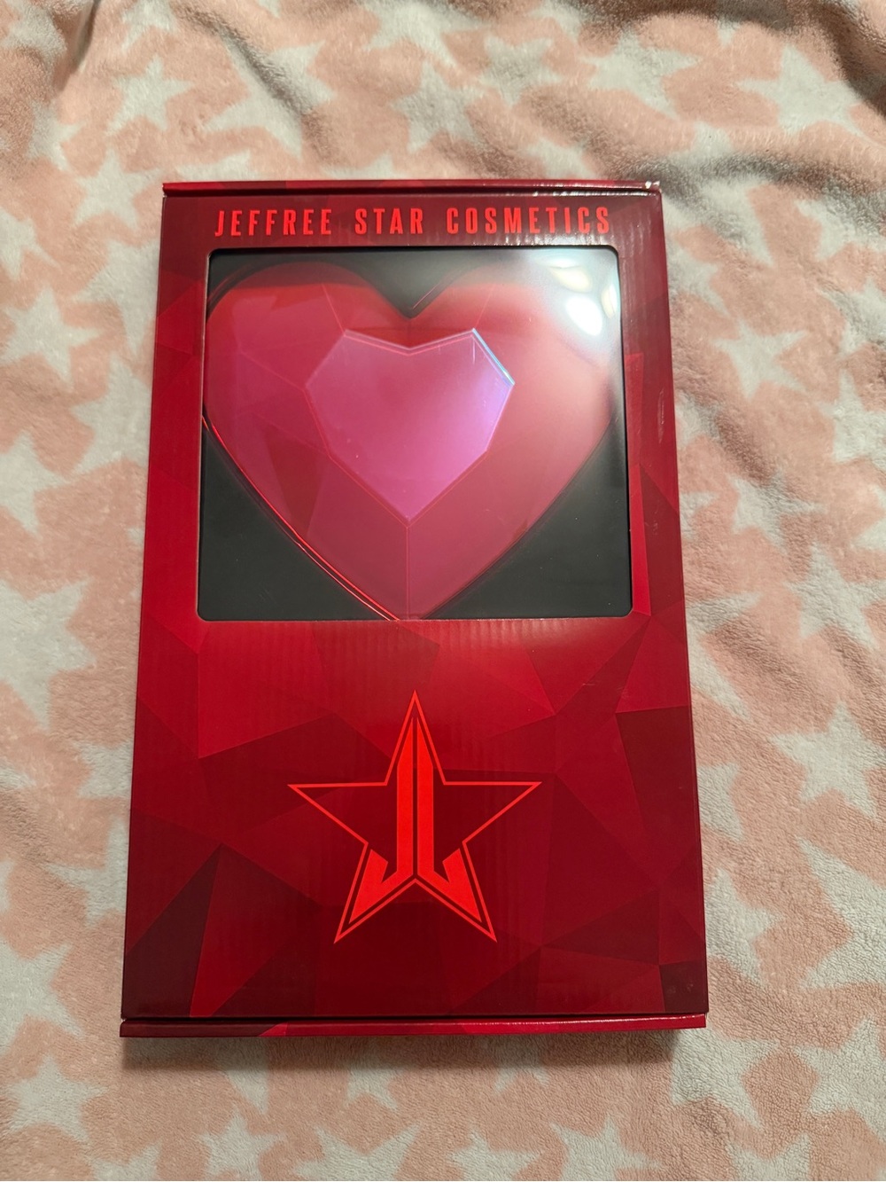 Jeffree Star Cosmetics Red Crystal Heart Hand Mirror • HTF/SEALED